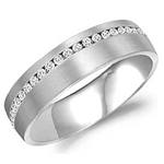 Diamond 10K White Gold Band