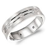 Diamond 10K White Gold Band
