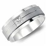 Diamond 10K White Gold Band