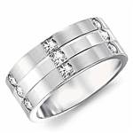 Diamond 10K White Gold Band