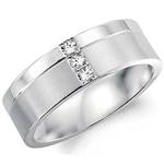 Diamond 10K White Gold Band