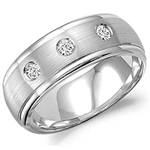 Diamond 10K White Gold Band