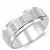 Diamond 10K White Gold Band