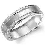 14K White Gold Band