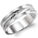 14K White Gold Band
