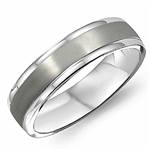 14K White Gold Band