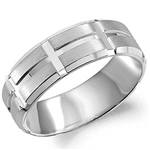 14K White Gold Band
