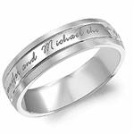 14K White Gold Band