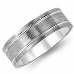 14K White Gold Band