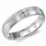 14K White Gold Band