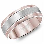 14K White & Rose Gold Band