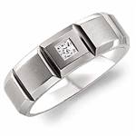 Diamond 14K White Gold Band