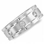 Diamond 14K White Gold Band