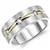 Diamond 14K Yellow and White Gold Band