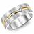 Diamond 14K Yellow and White Gold Band