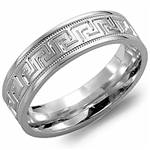 18K White Gold Band