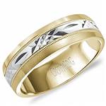 18K White & Yellow Gold Band