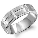18K White Gold Band