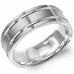 18K White Gold Band