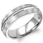 18K White Gold Band