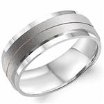 18K White Gold Band