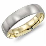 18K White & Yellow Gold Band