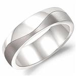 18K White Gold Band