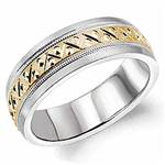 18K Yellow & White Gold Band