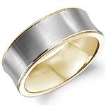 18K White & Yellow Gold Band