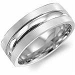 18K White Gold Band