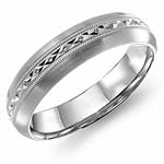 18K White Gold Band