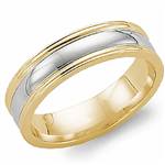 18K White & Yellow Gold Band