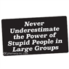Never underestimate the Power of Stupid People in Large Groups