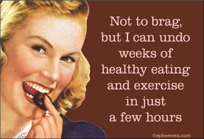 Not to brag, but I can undo weeks of healthy eating and exercise in just a few hours.