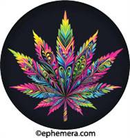 Psychedelic Pot Leaf