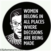 WOMEN BELONG IN ALL PLACES WHERE DECISIONS ARE BEING MADE
