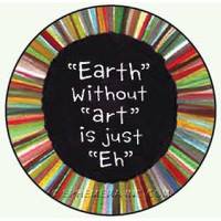 The Earth Without Art is Just Eh Silver Paint Palette Charm Bracelet gifts  for Artist, Art Student, Painting 