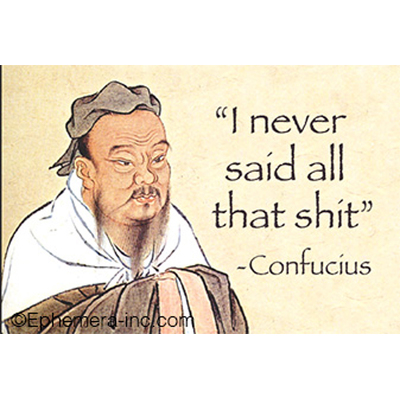 funny confucius rectangular magnet