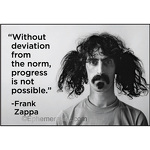 "Without deviation from the norm, progress is not possible." -Frank Zappa