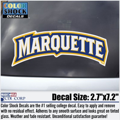 Marquette University MARQUETTE Wordmark Color Shock Decal