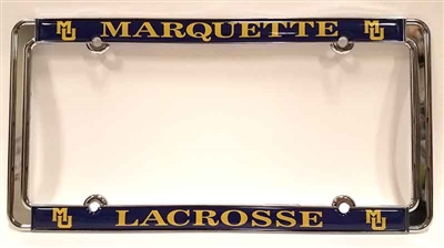 Marquette Lacrosse License Plate Frame