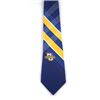 Marquette Grid Woven Necktie Navy/Gold