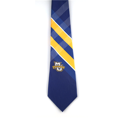 Marquette Grid Woven Necktie Navy/Gold