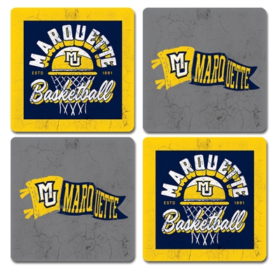 Marquette University Basketball Coasters 4 Pack
