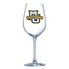 Marquette Golden Eagles MU Wine Glass