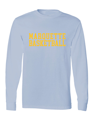 Marquette Basketball Long Sleeve Tee Blue
