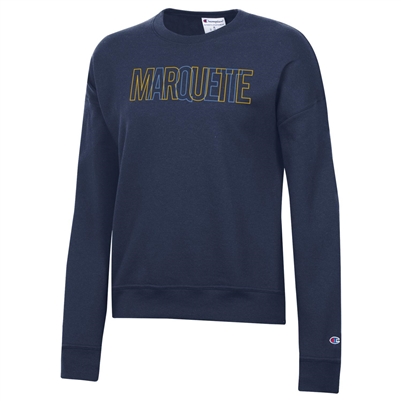 Woman's Embroidered Crew Navy