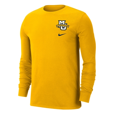 Dri-Fit Marquette University Left Chest Long Sleeve Tee Amarillo