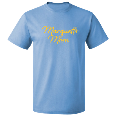 Marquette Mom Script Tee Blue