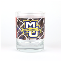 Marquette Basketball Rocks Glass